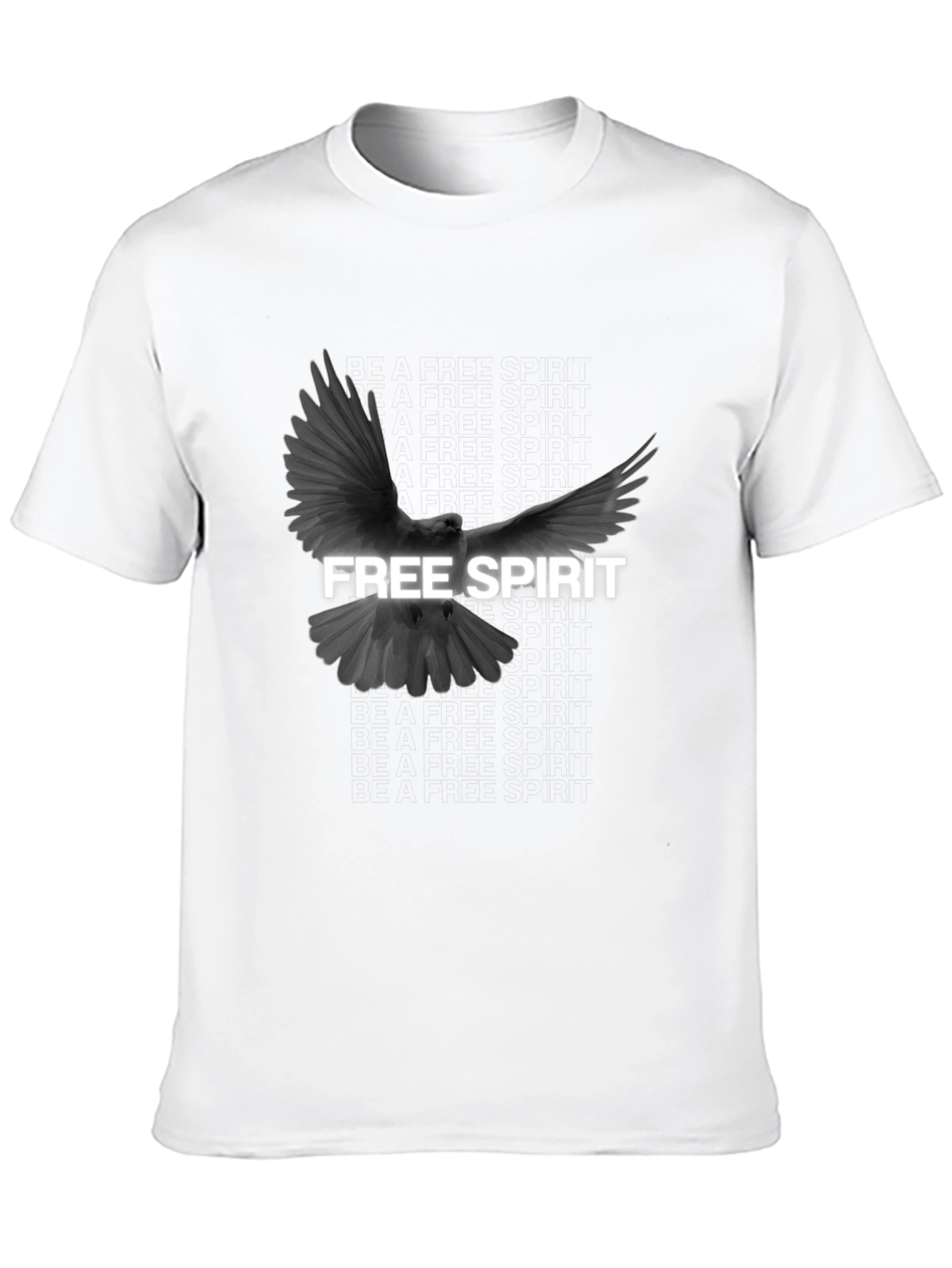 Free Spirit Dove Graphic T-Shirt - Black