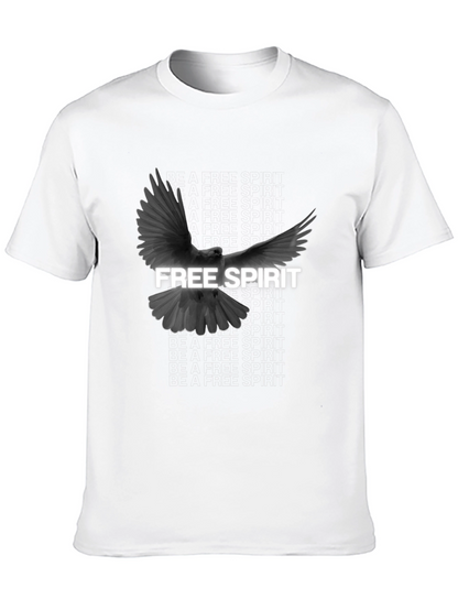 Free Spirit Dove Graphic T-Shirt - Black