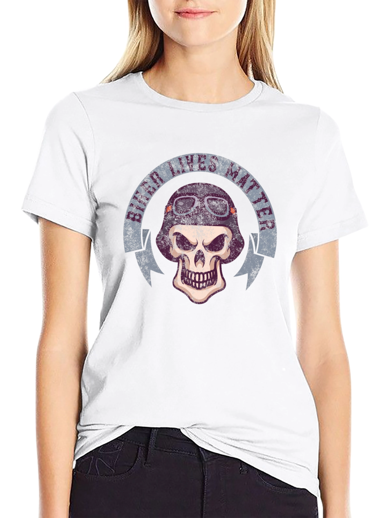 Biker Lives Matter Skull T-Shirt