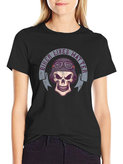 Biker Lives Matter Skull T-Shirt
