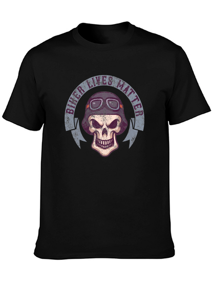 Biker Lives Matter Skull T-Shirt
