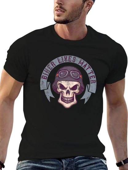 Biker Lives Matter Skull T-Shirt