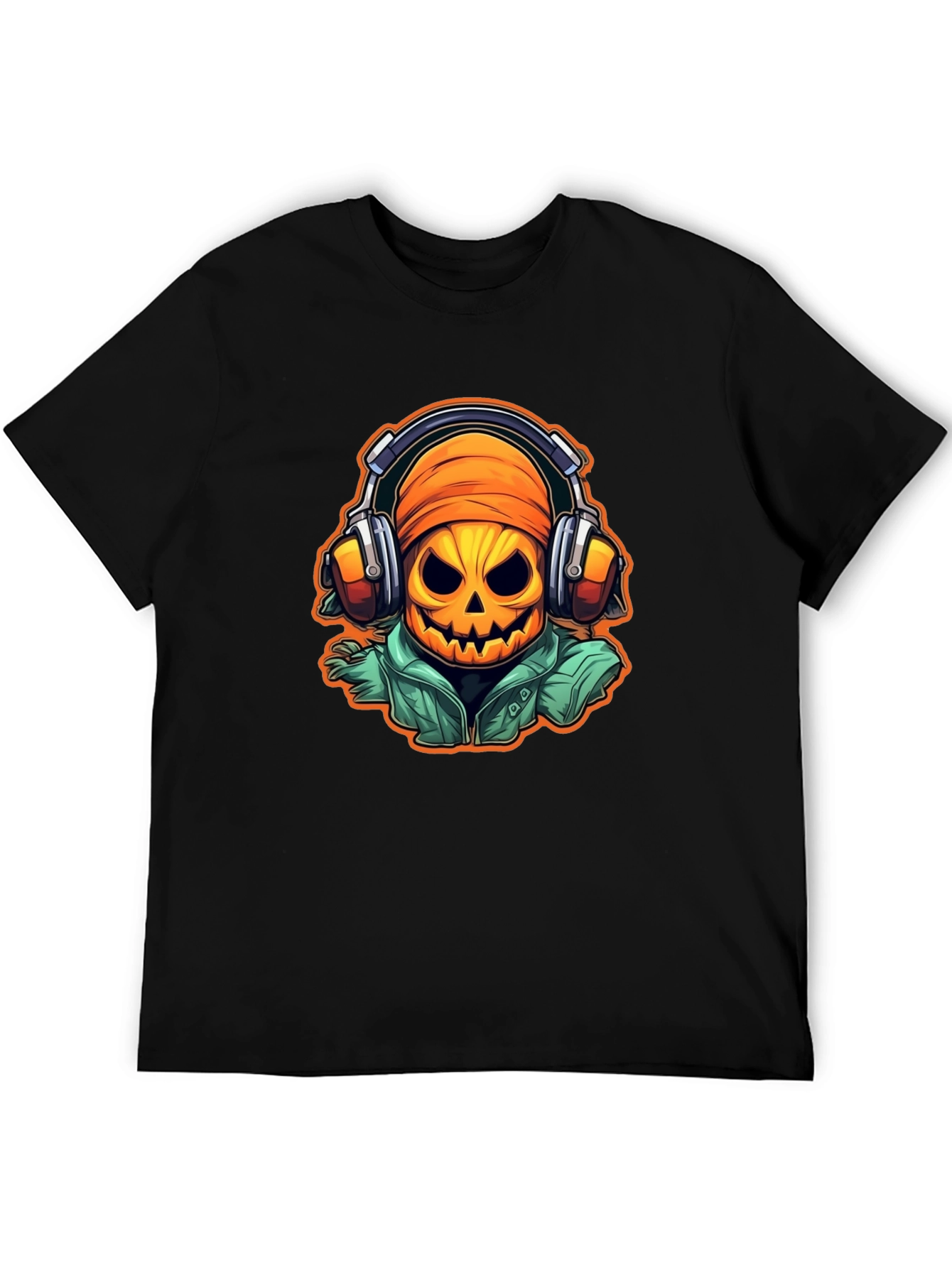 Halloween Pumpkin DJ T-Shirt - Music Lover Tee