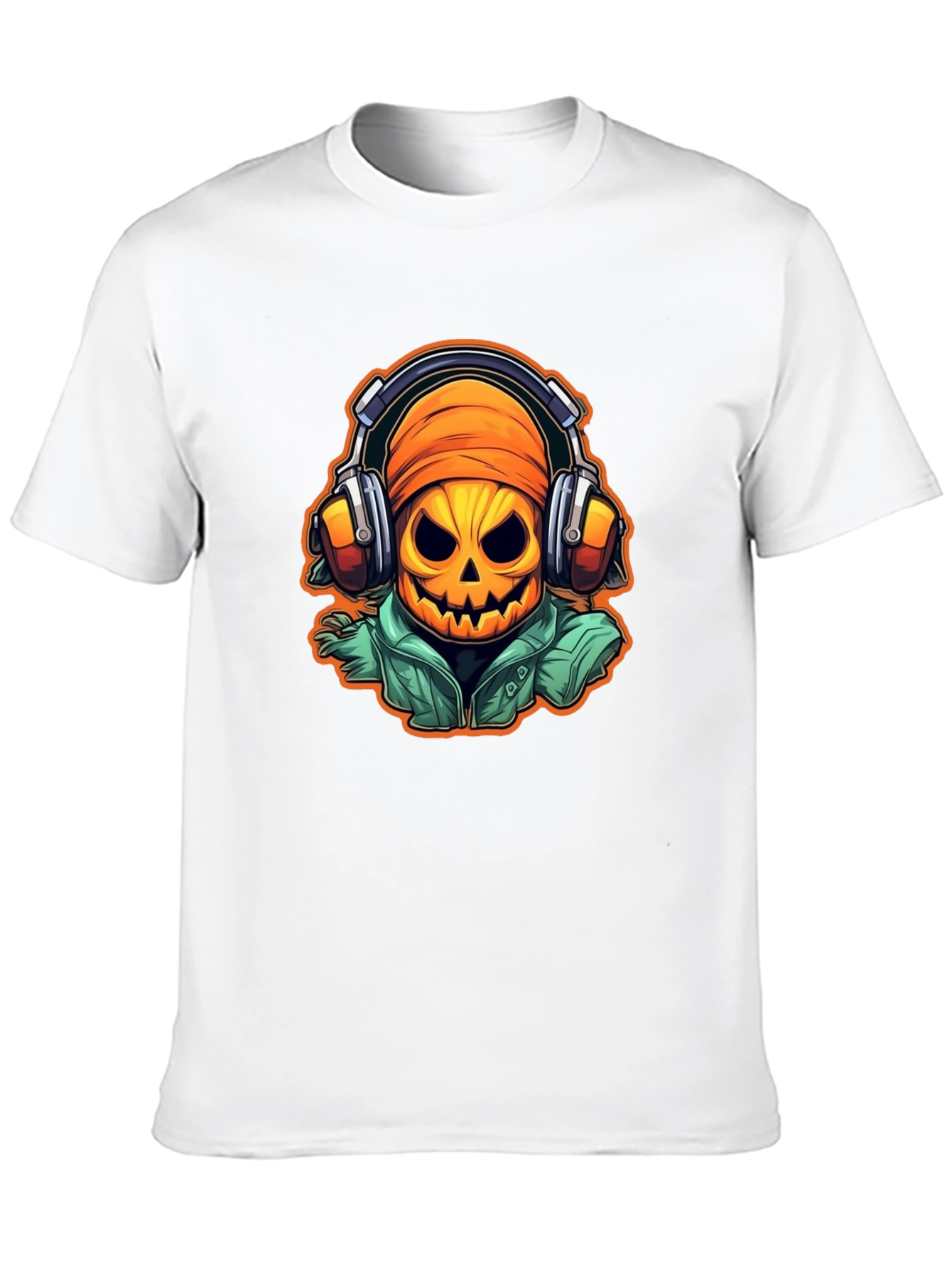 Halloween Pumpkin DJ T-Shirt - Music Lover Tee