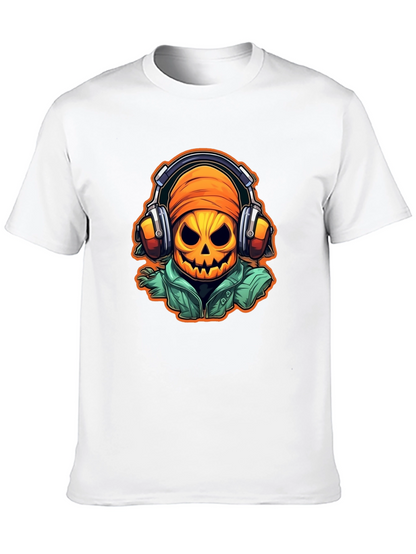 Halloween Pumpkin DJ T-Shirt - Music Lover Tee