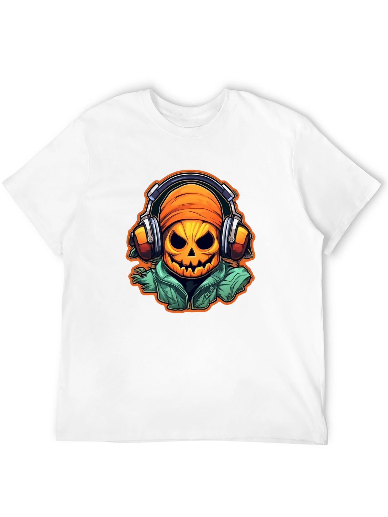Halloween Pumpkin DJ T-Shirt - Music Lover Tee