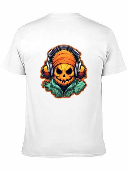 Halloween Pumpkin DJ T-Shirt - Music Lover Tee
