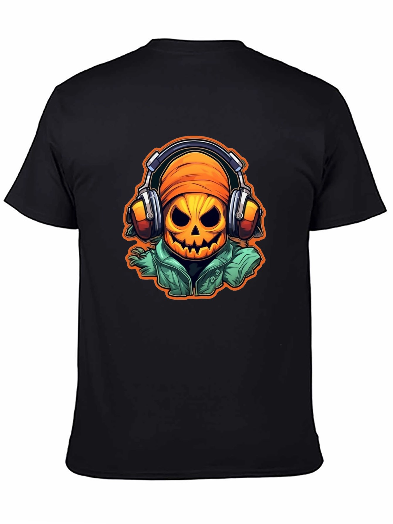 Halloween Pumpkin DJ T-Shirt - Music Lover Tee