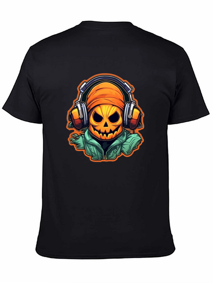 Halloween Pumpkin DJ T-Shirt - Music Lover Tee