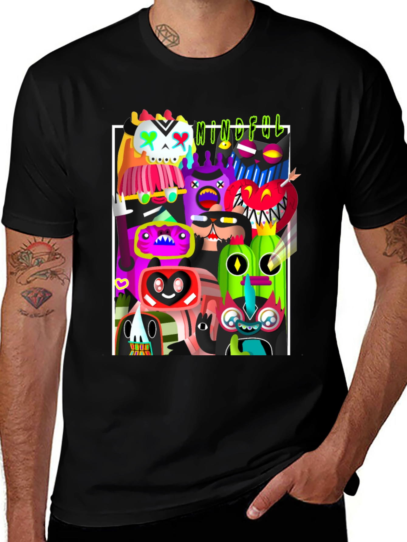 Mindful Monsters Graphic Print T-Shirt