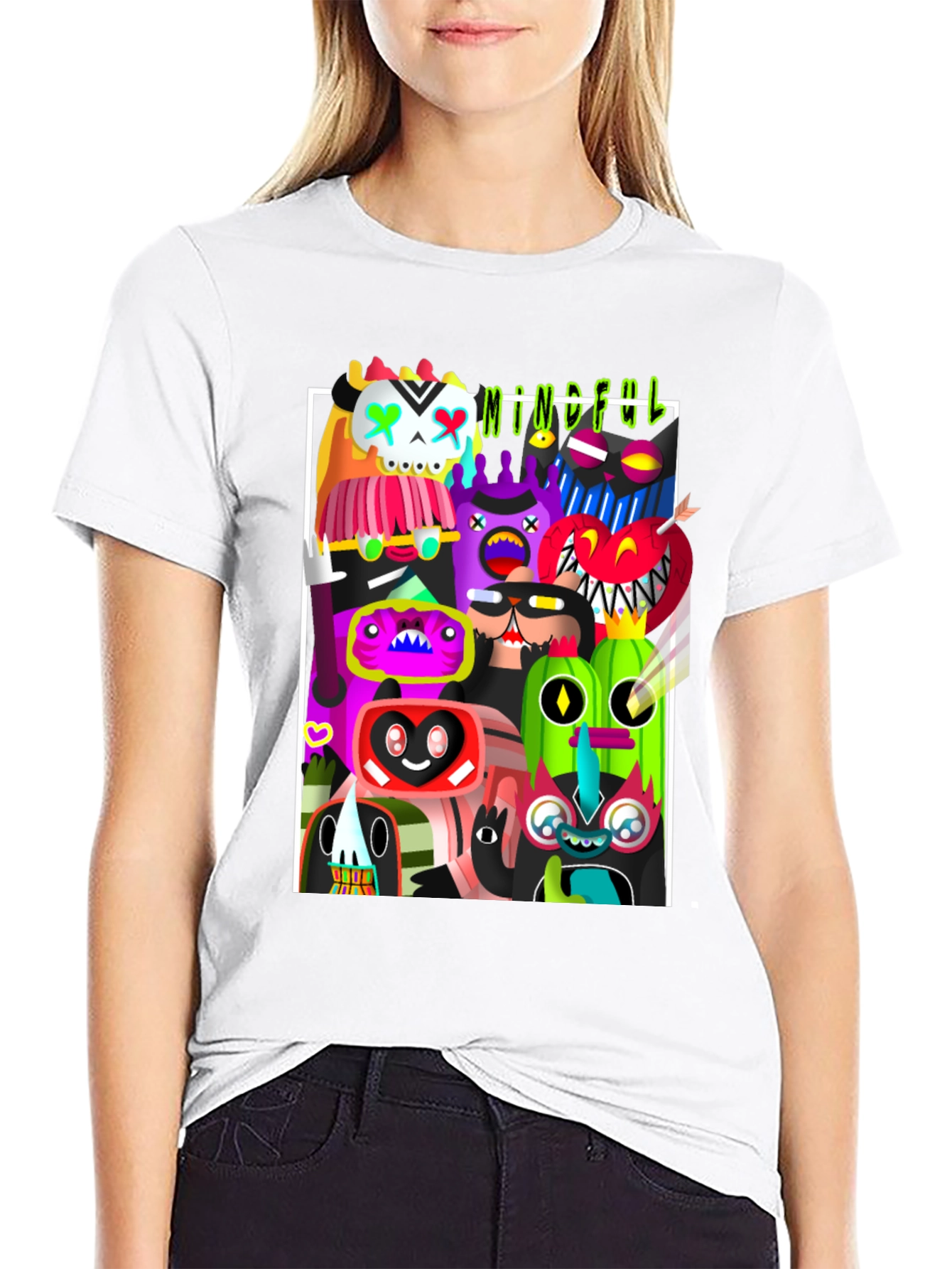 Mindful Monsters Graphic Print T-Shirt