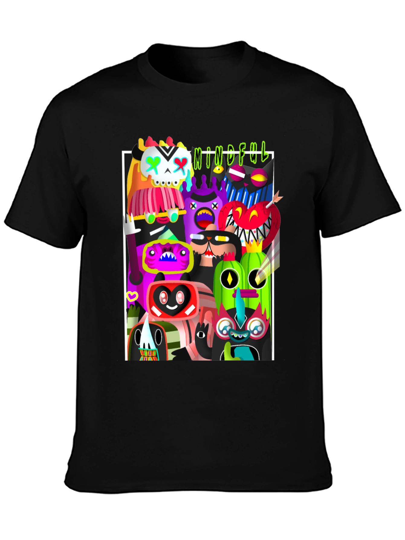 Mindful Monsters Graphic Print T-Shirt