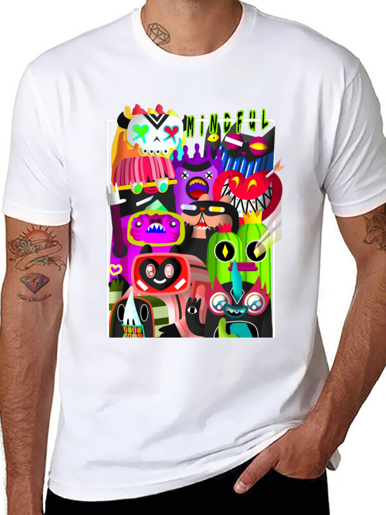 Mindful Monsters Graphic Print T-Shirt
