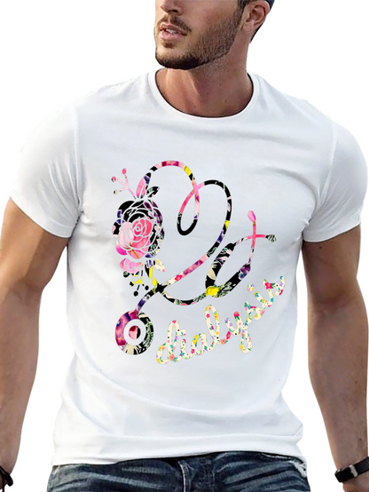 Floral Dialysis Tee - Stylish Medical Support