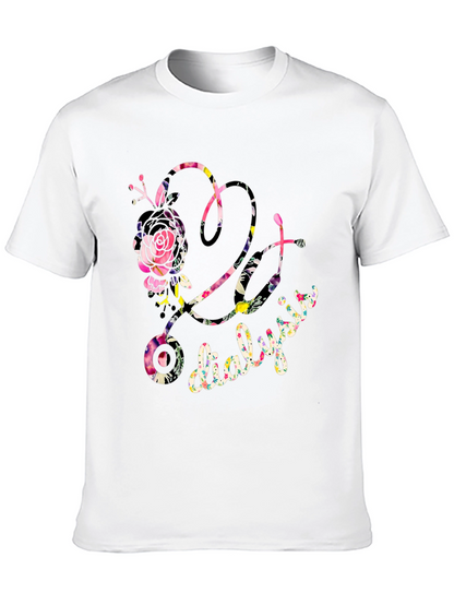 Floral Dialysis Tee - Stylish Medical Support