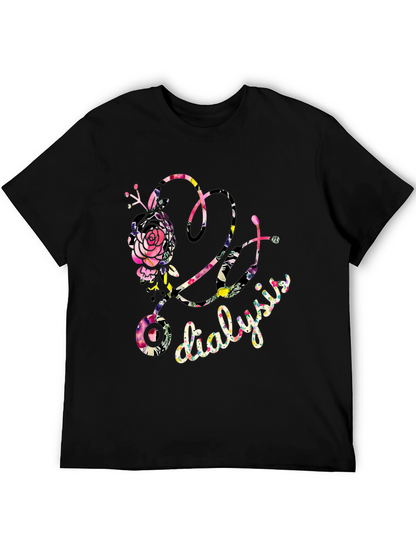 Floral Dialysis Tee - Stylish Medical Support