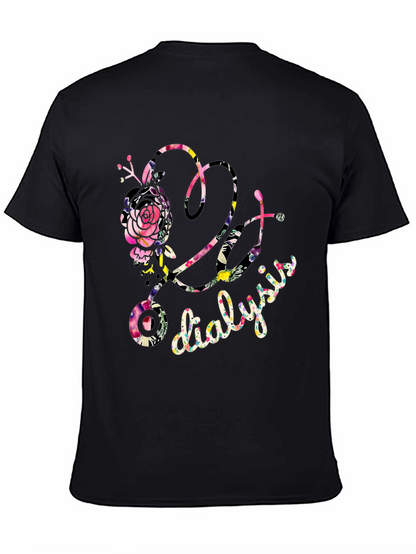 Floral Dialysis Tee - Stylish Medical Support