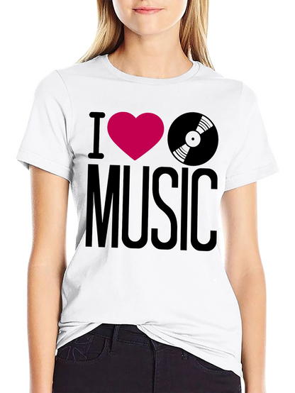 I Heart Music Graphic Tee - Black T-Shirt
