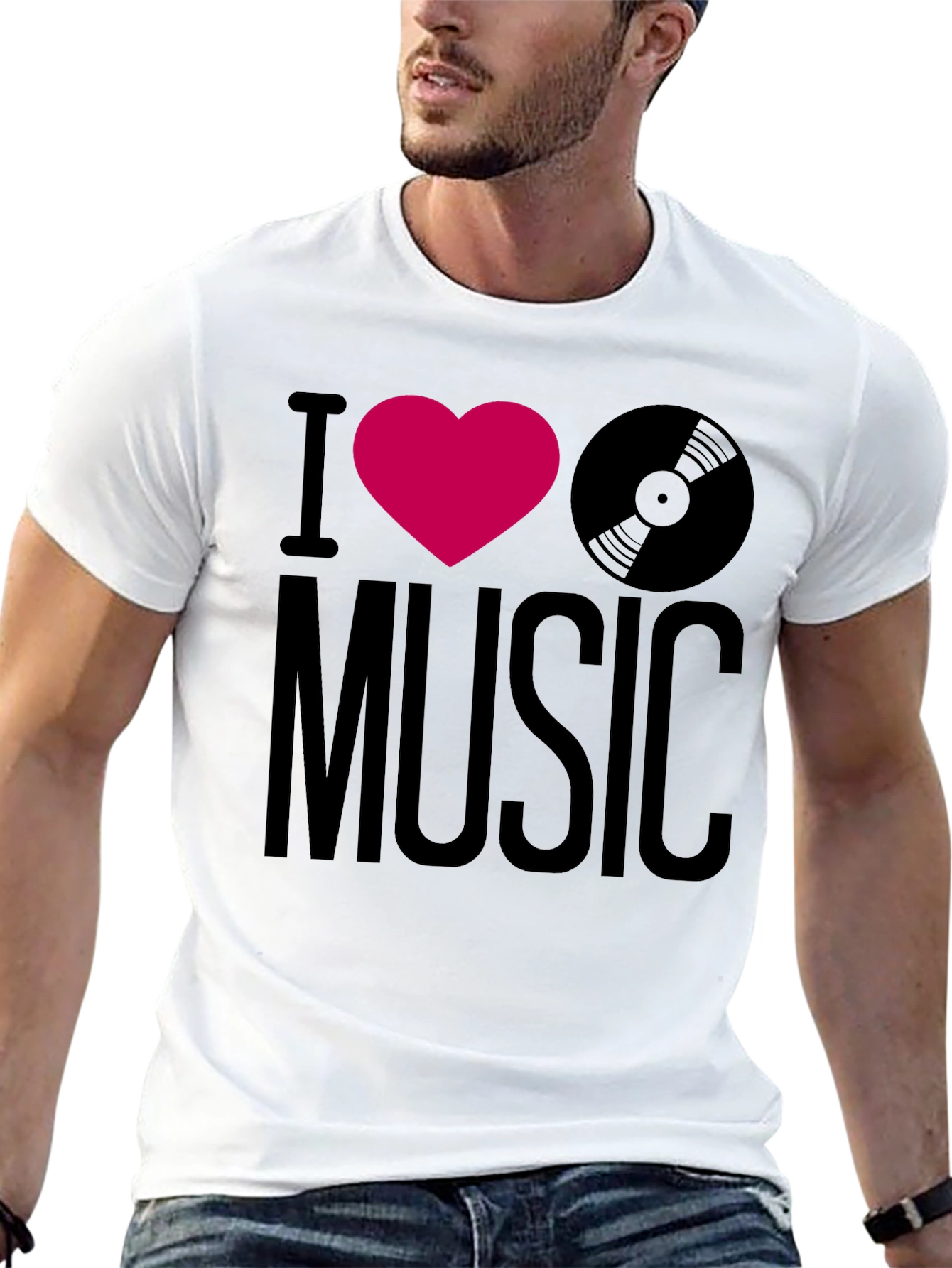I Heart Music Graphic Tee - Black T-Shirt