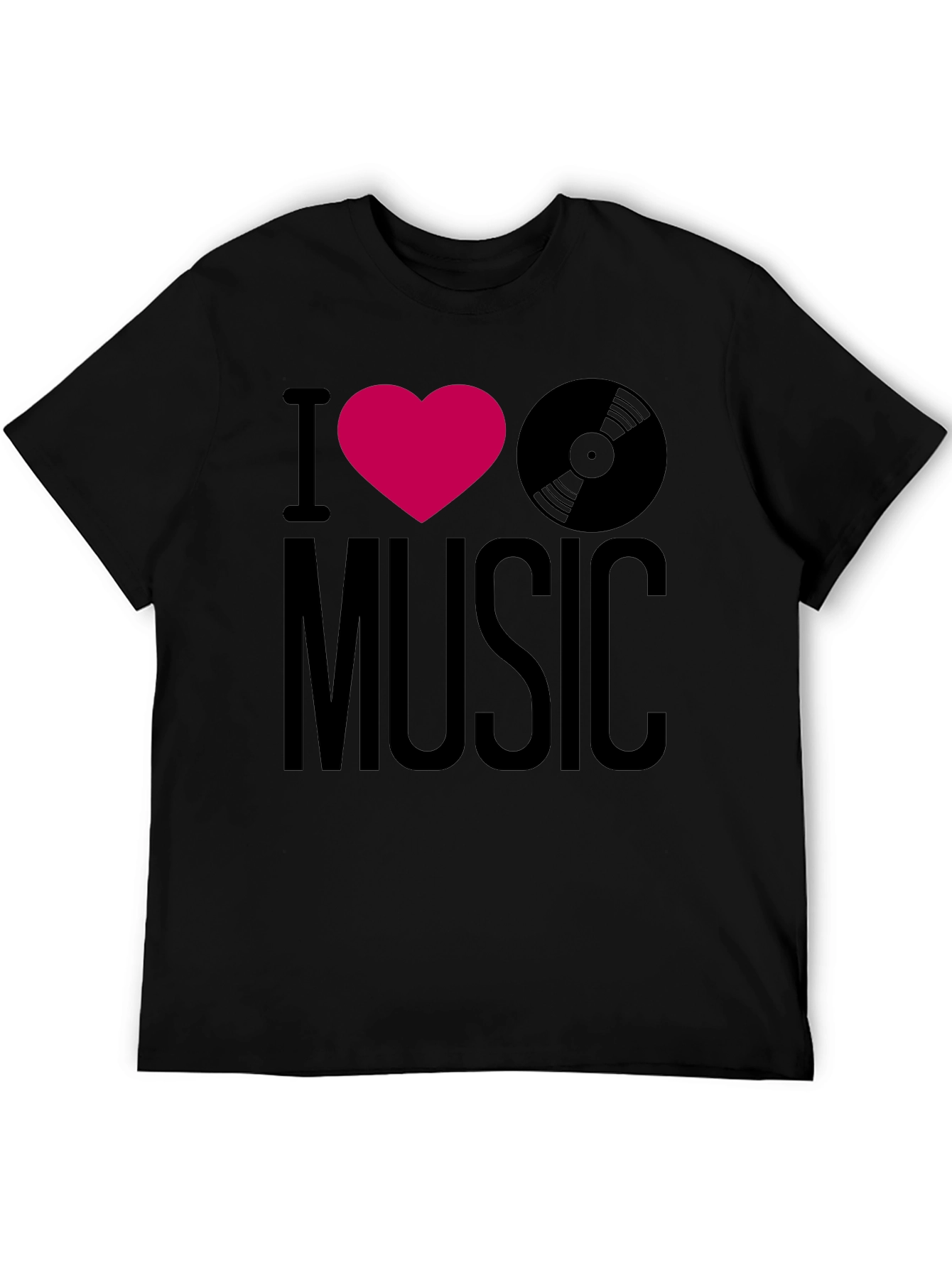 I Heart Music Graphic Tee - Black T-Shirt