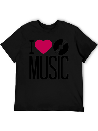 I Heart Music Graphic Tee - Black T-Shirt