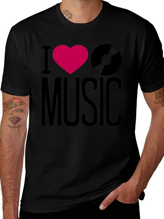I Heart Music Graphic Tee - Black T-Shirt