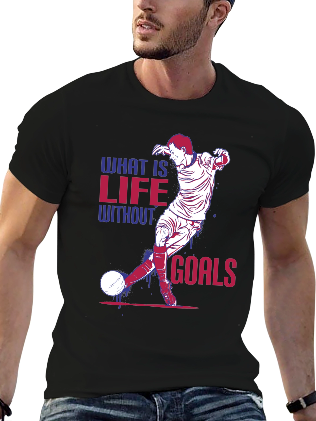 Life Without Goals Soccer Graphic T-Shirt