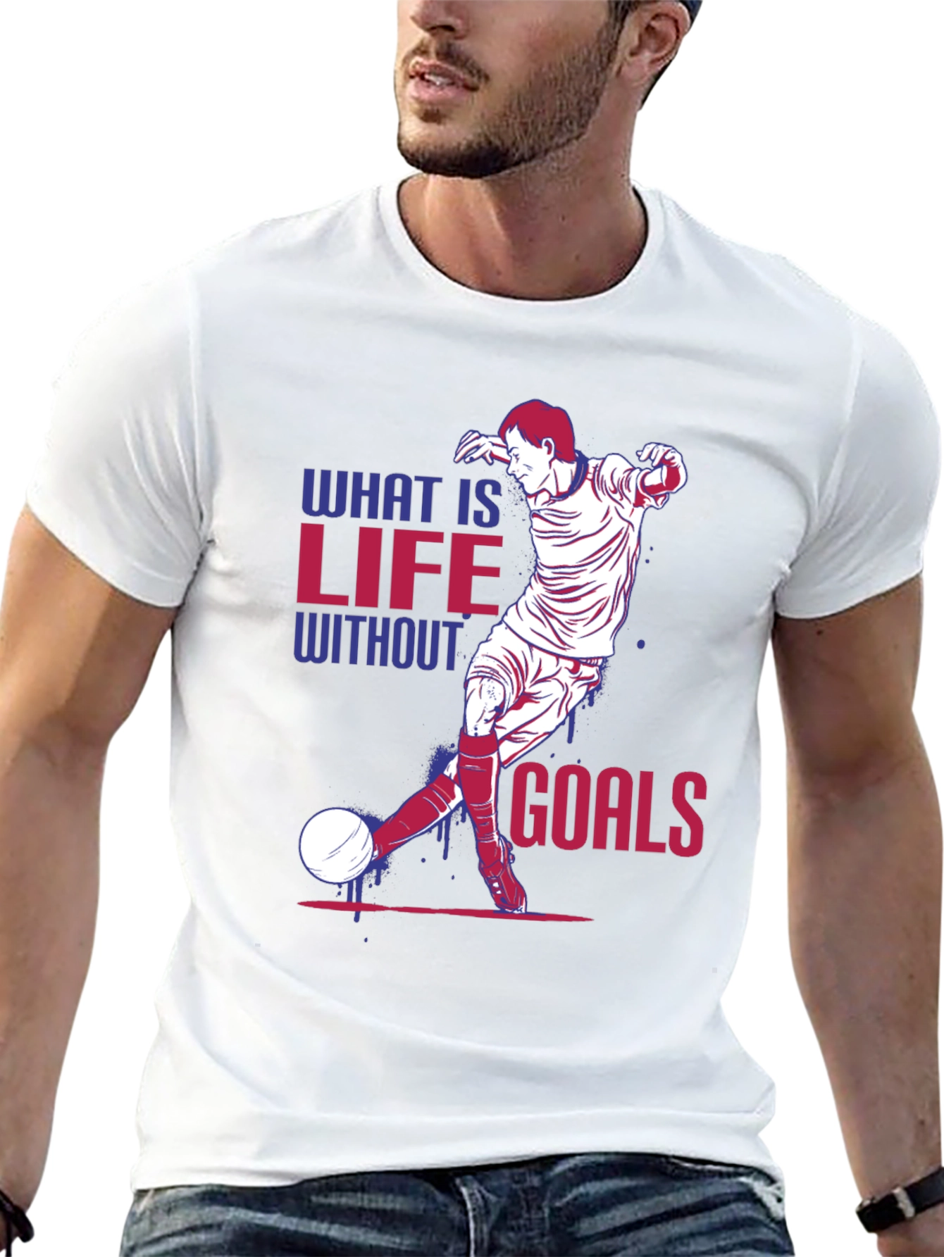 Life Without Goals Soccer Graphic T-Shirt