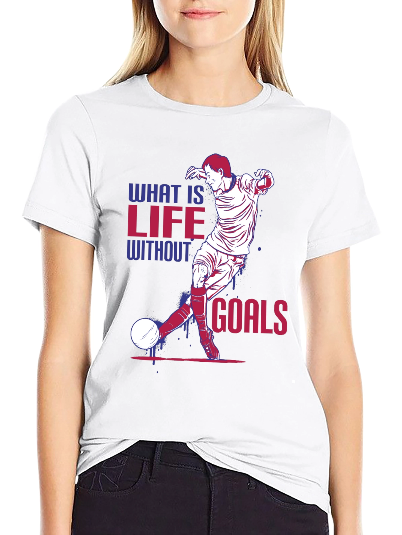 Life Without Goals Soccer Graphic T-Shirt