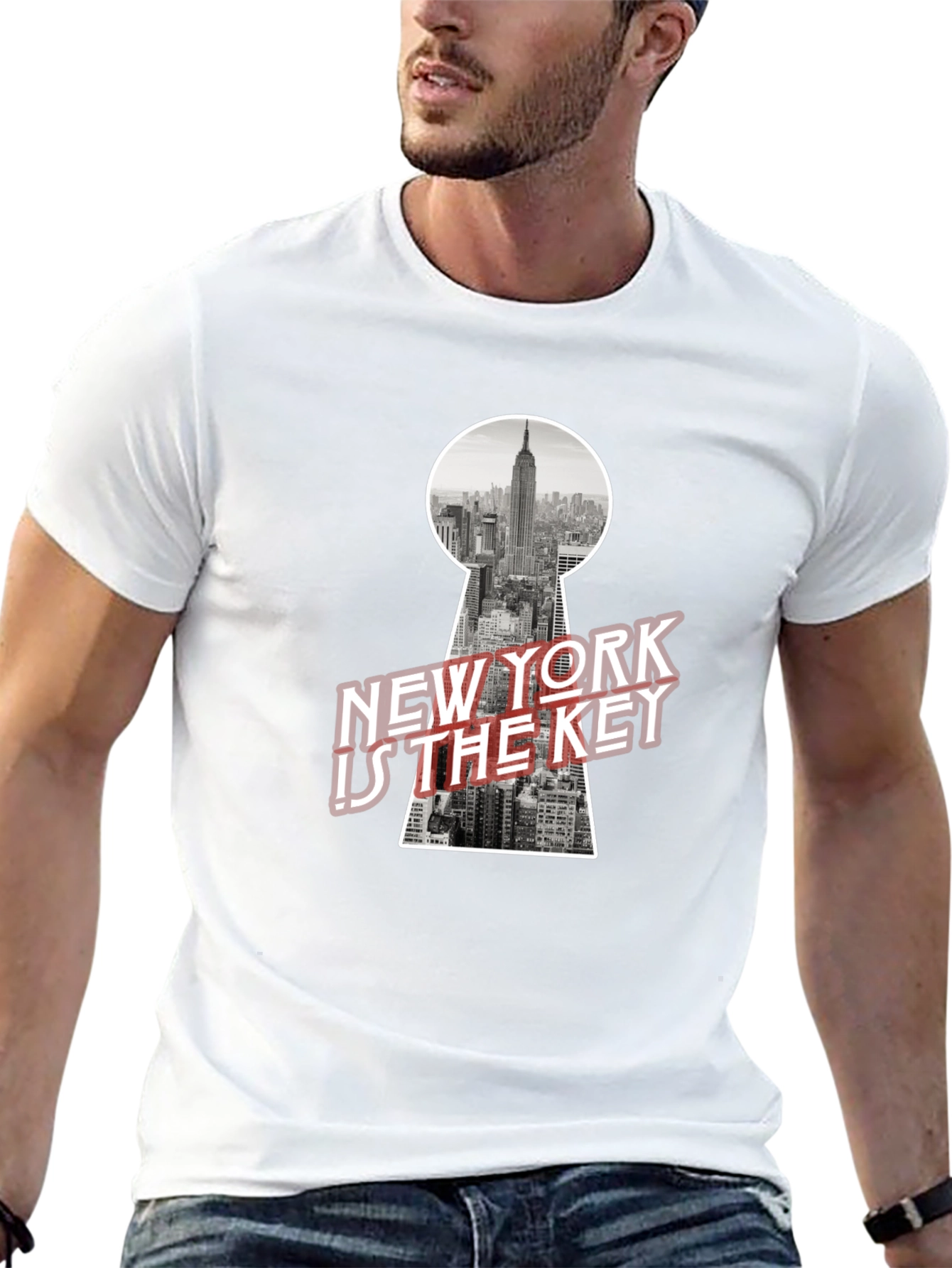 New York City Keyhole Graphic T-Shirt