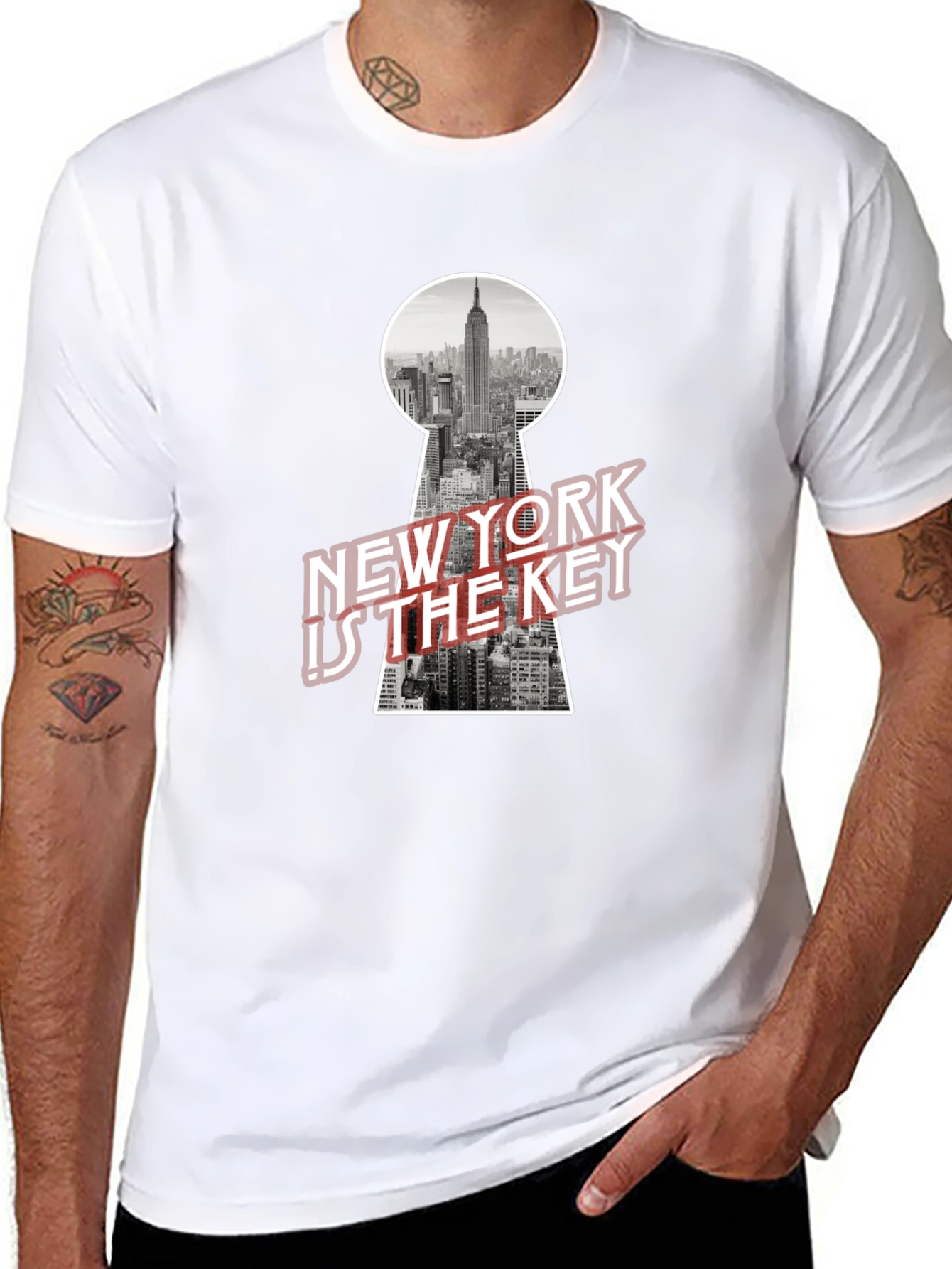 New York City Keyhole Graphic T-Shirt