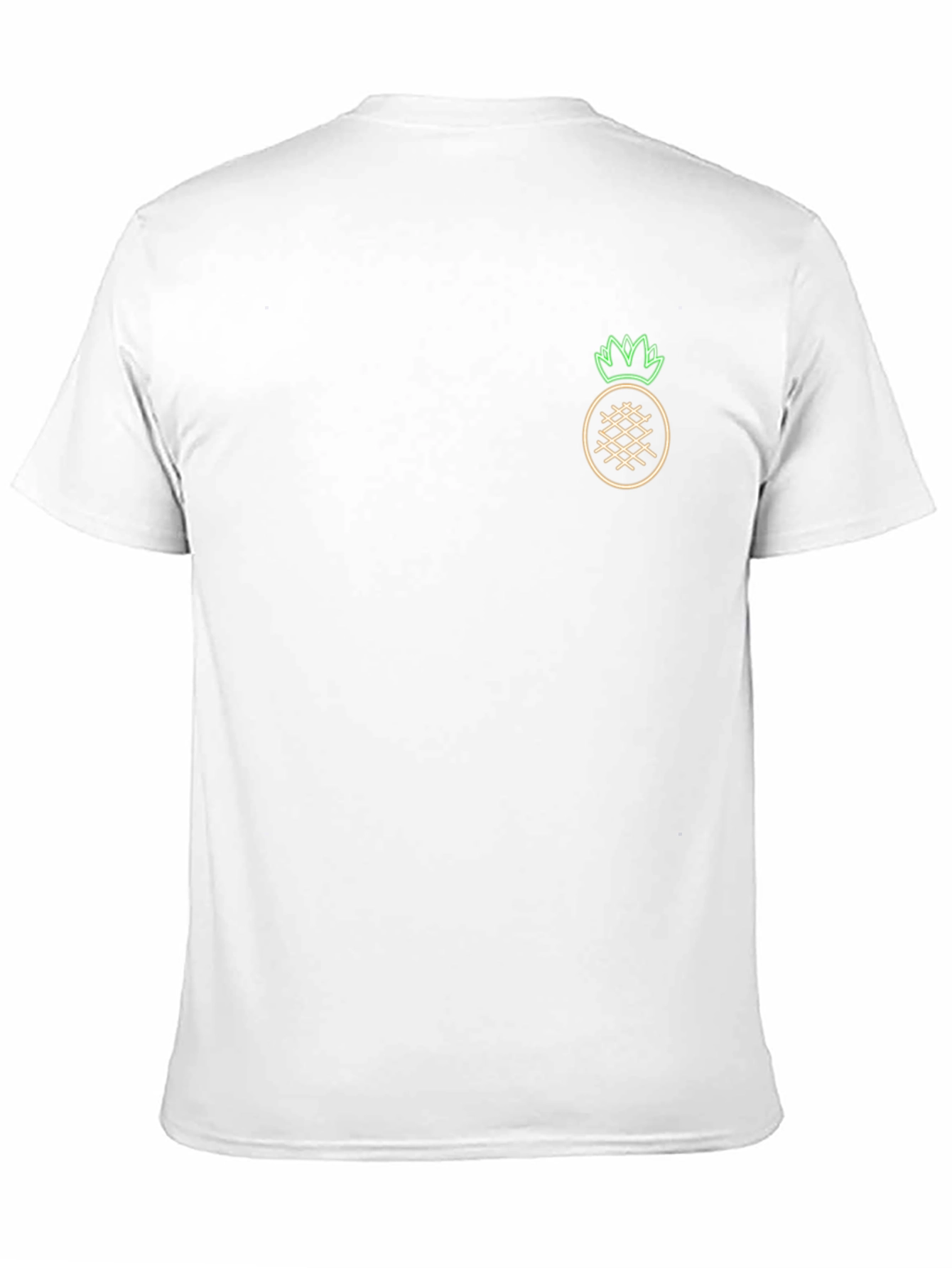 Neon Pineapple Graphic Black T-Shirt