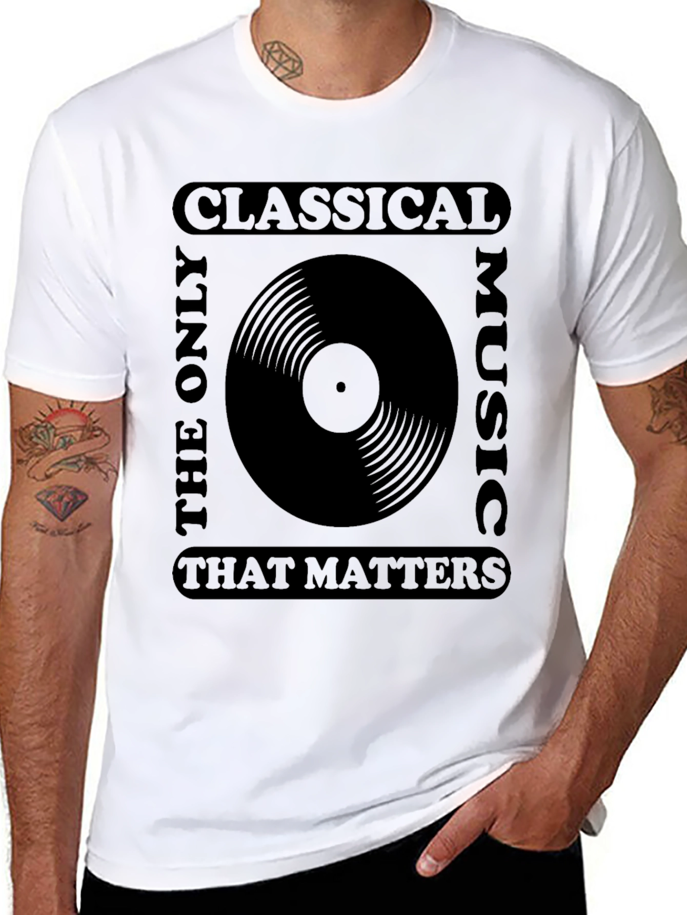 Classical Music Vinyl Record Graphic T-Shirt