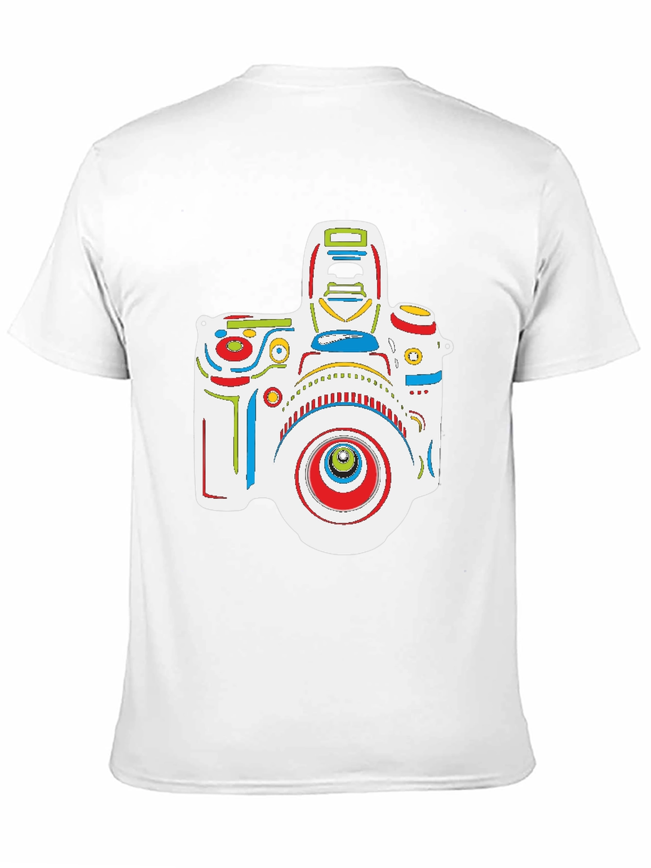 Abstract Camera Graphic Black T-Shirt
