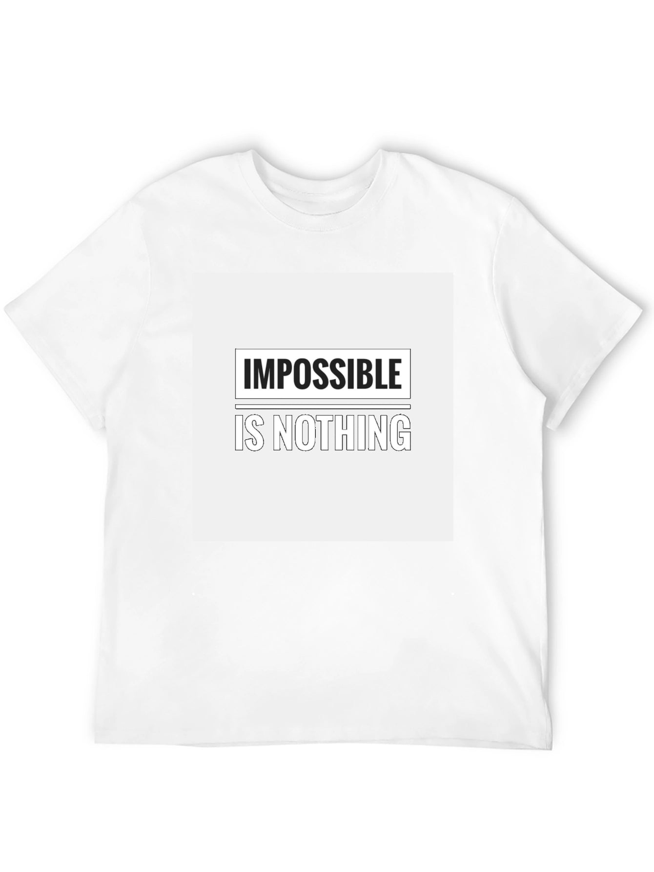 Impossible is Nothing Graphic Tee - Black Cotton Blend