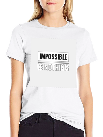 Impossible is Nothing Graphic Tee - Black Cotton Blend