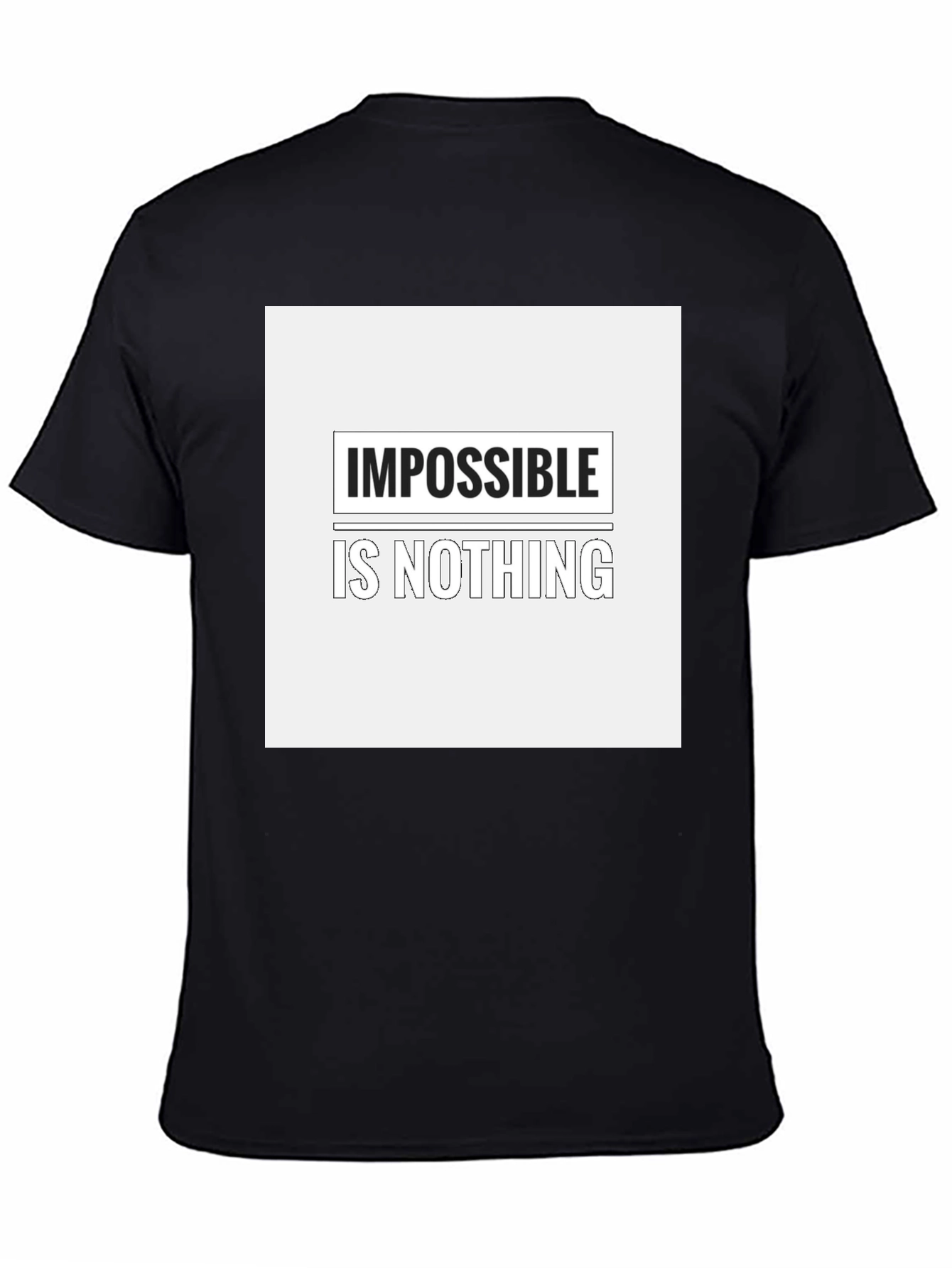 Impossible is Nothing Graphic Tee - Black Cotton Blend