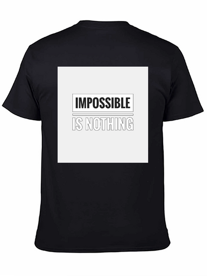 Impossible is Nothing Graphic Tee - Black Cotton Blend