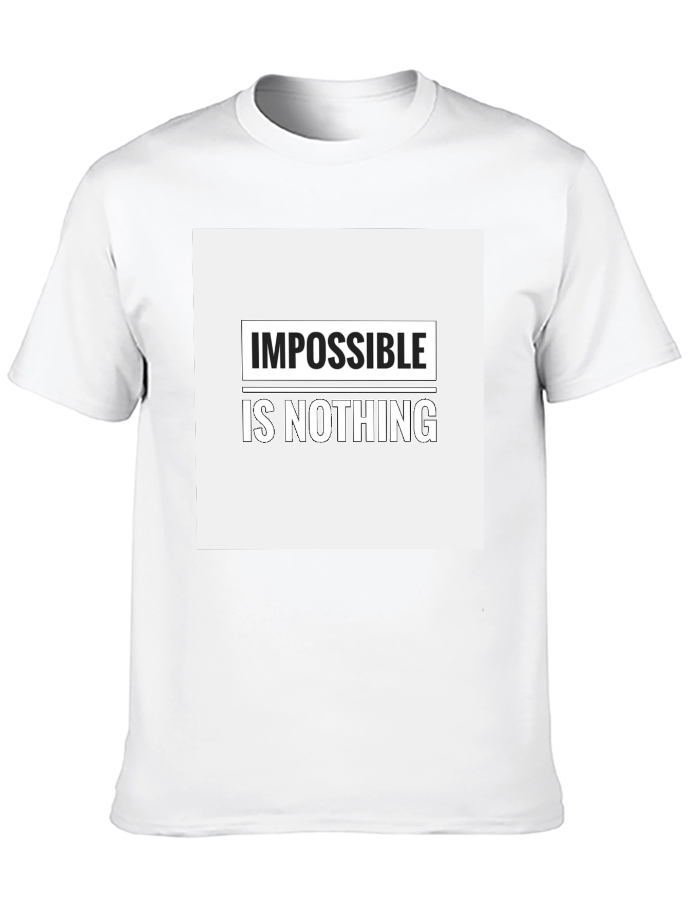 Impossible is Nothing Graphic Tee - Black Cotton Blend