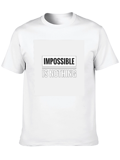 Impossible is Nothing Graphic Tee - Black Cotton Blend