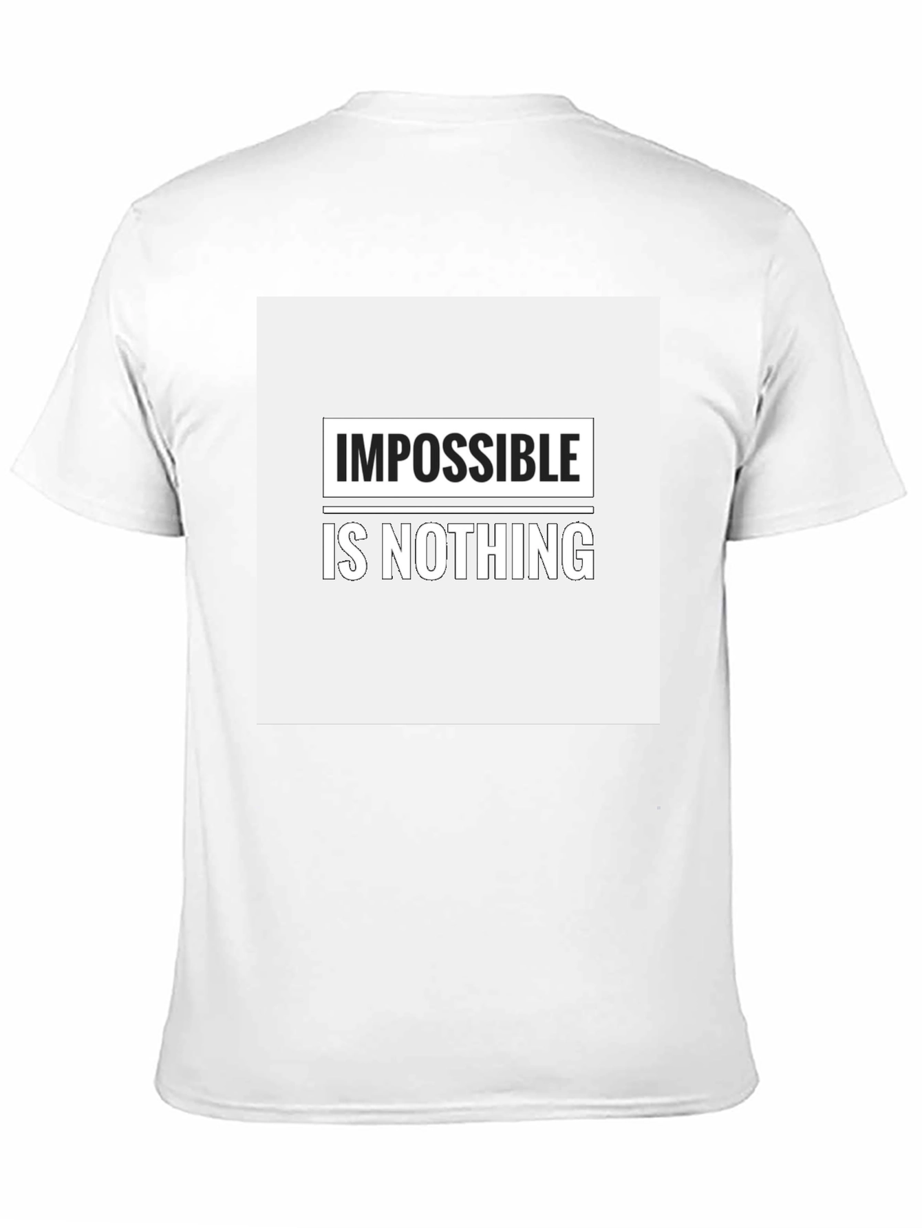 Impossible is Nothing Graphic Tee - Black Cotton Blend
