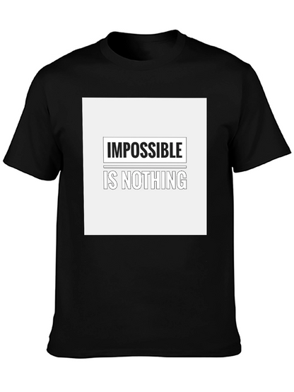 Impossible is Nothing Graphic Tee - Black Cotton Blend