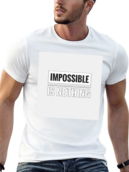 Impossible is Nothing Graphic Tee - Black Cotton Blend