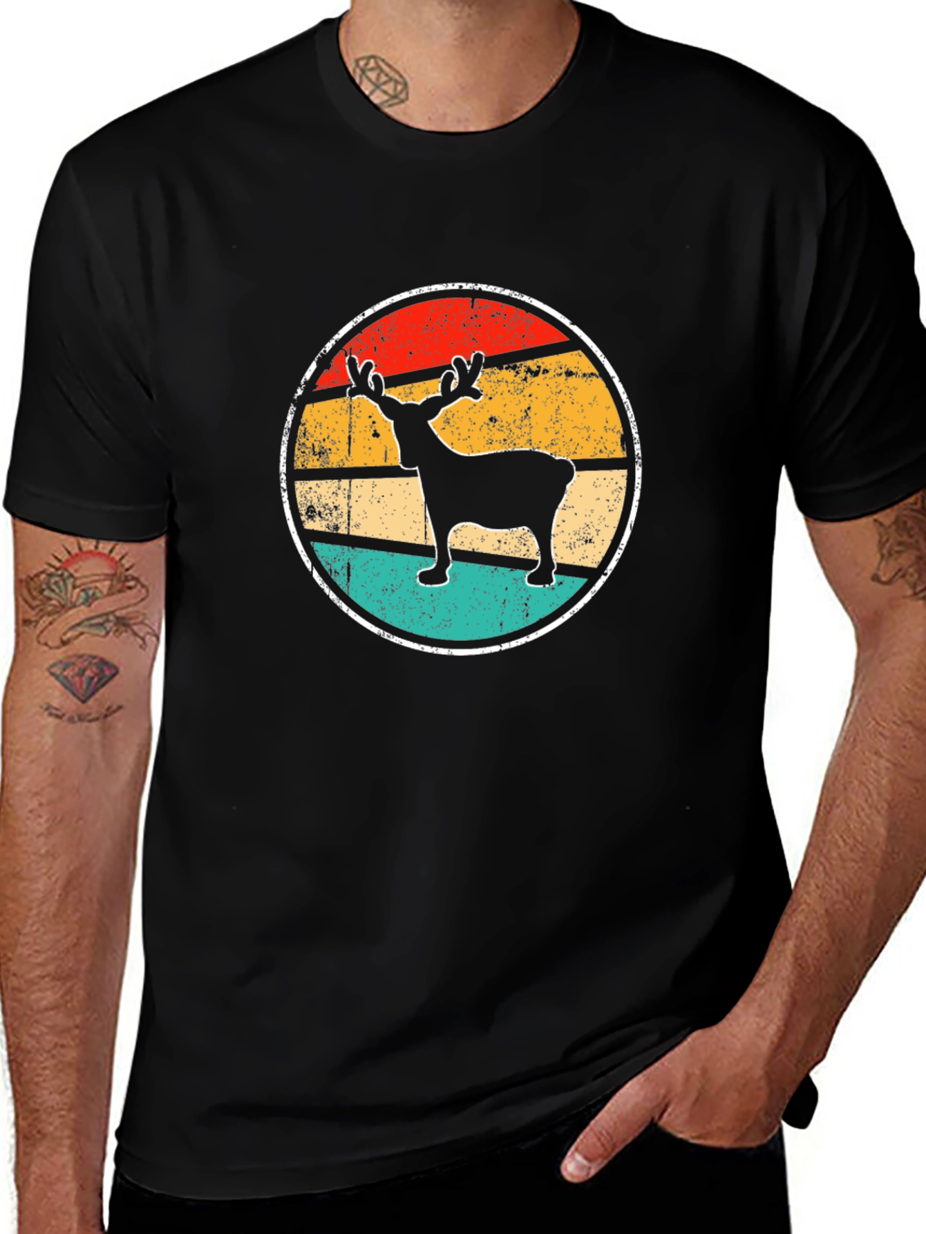 Retro Reindeer Graphic Tee