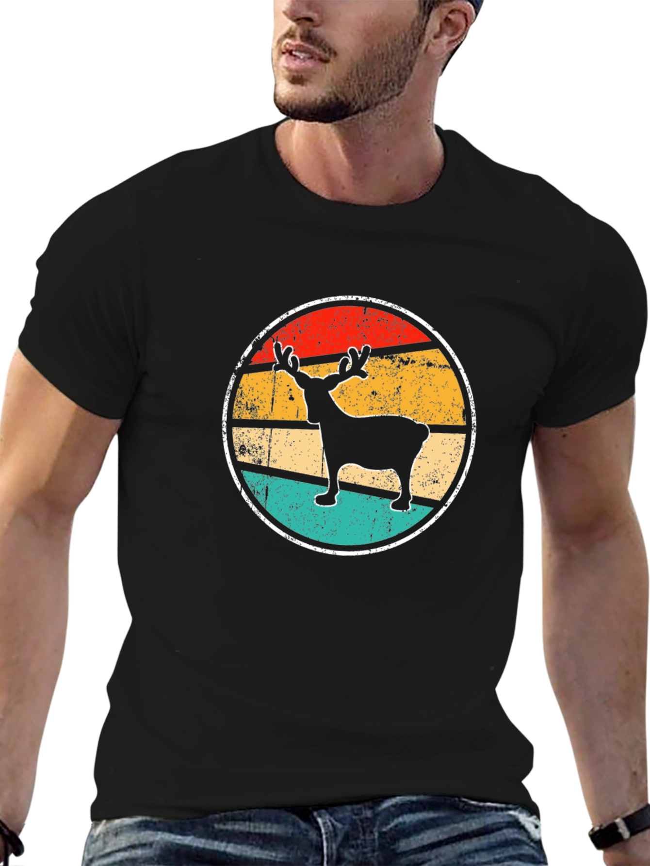 Retro Reindeer Graphic Tee