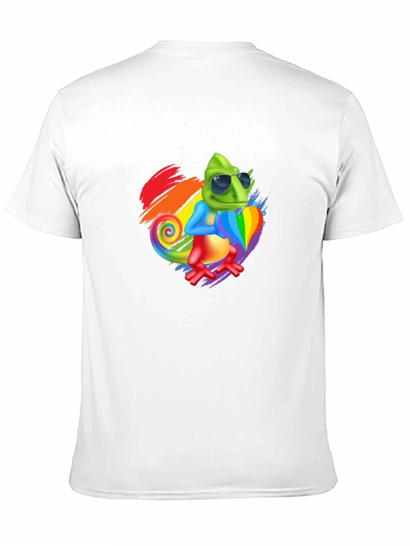 Rainbow Chameleon Graphic Tee - Stylish & Fun!