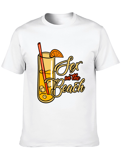 Sex on the Beach Cocktail Graphic Tee - Black