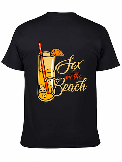 Sex on the Beach Cocktail Graphic Tee - Black