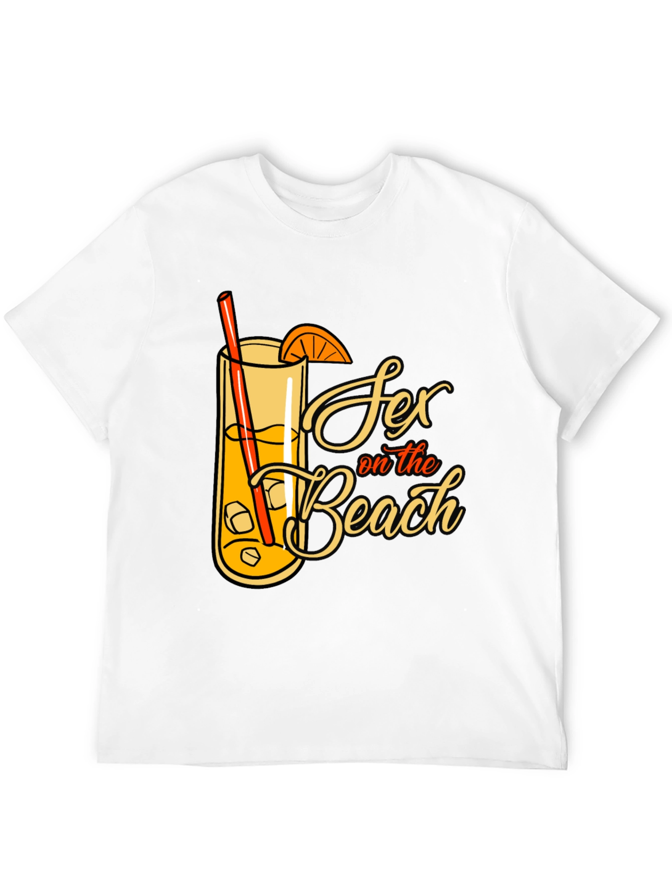 Sex on the Beach Cocktail Graphic Tee - Black