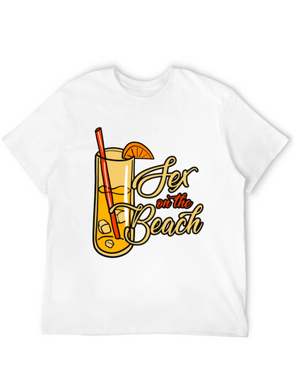 Sex on the Beach Cocktail Graphic Tee - Black